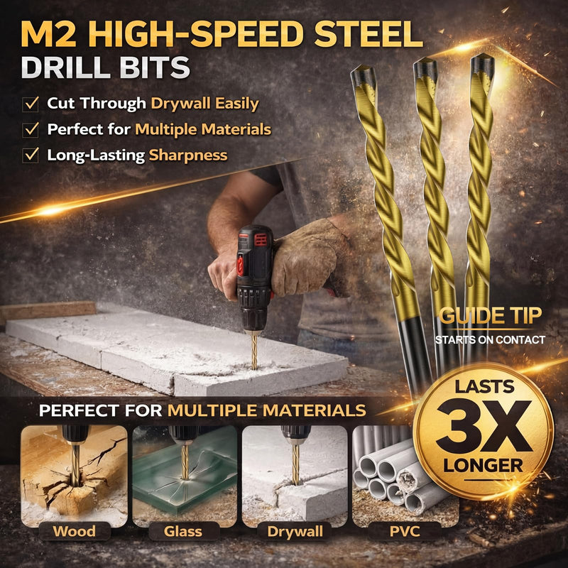 Tondiamo 50 Pcs 5/32 Drywall Router Bits Drywall Guidepoint Cutting Bits M2 High Speed Steel Spiral Cutout Tool for Use with Spiral Saw 5/32"