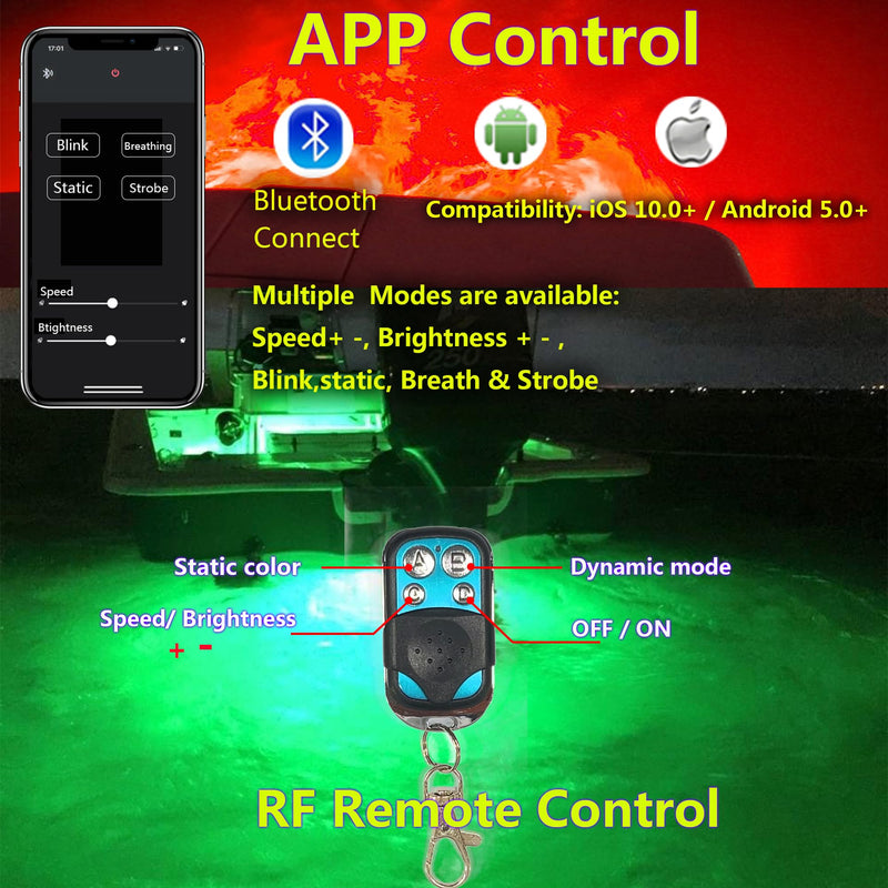 Red Boat Drain Plug Light,IP68 Underwater Boat Lights with APP Remote Control,Replaces Standard 1/2" NPT Drain Plug for Cruising, Fishing & Fun,Smart Cooling System,No Holes to Drill! Red 1PCS NPT