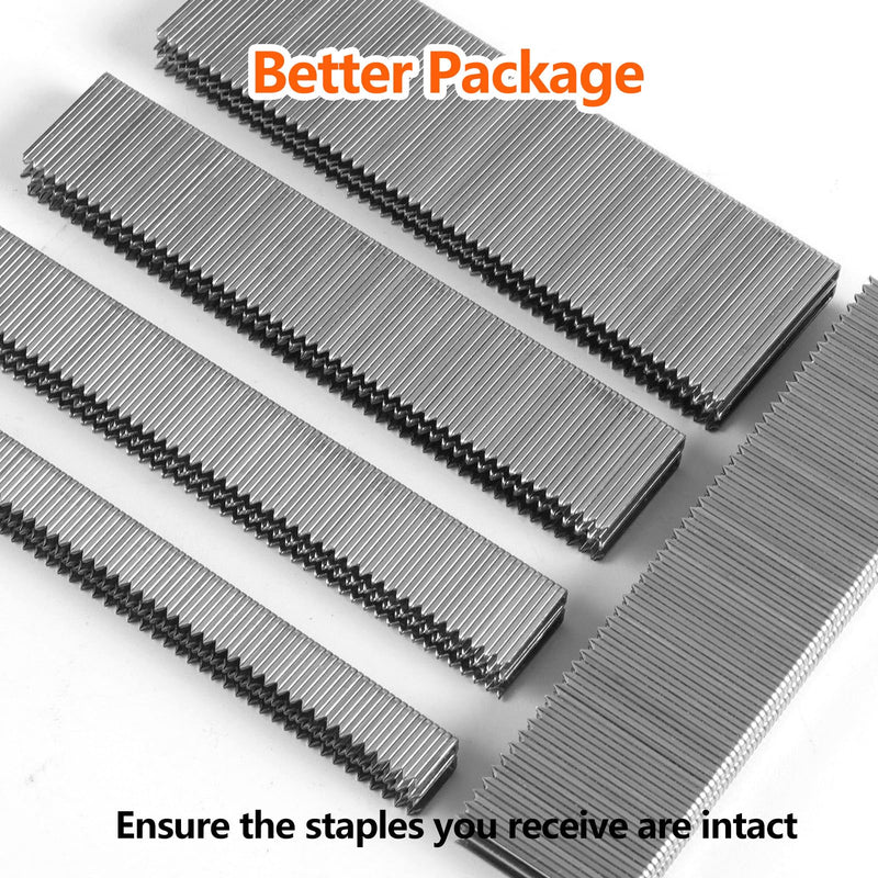 1000-Count 1/2 Inch Length, 18 Gauge 1/4 Inch Narrow Crown Staples, Heavy Duty Beveled Chiseled Pointed Galvanized Staples, for Pneumatic, Electric 18GA Stapler Gun 1/2" - NewNest Australia