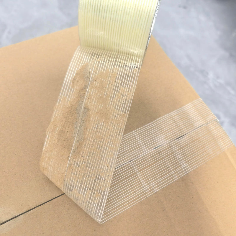 Strapping Tape, 2 Roll 2 inch x 35 yds Packing Tape, Heavy Duty Transparent, Waterproof, Reinforced Fiberglass Tape #PackingTape #ShippingTape #PackagingTape #StrappingTape #BundlingTape 2-inch wide and 35 yards long
