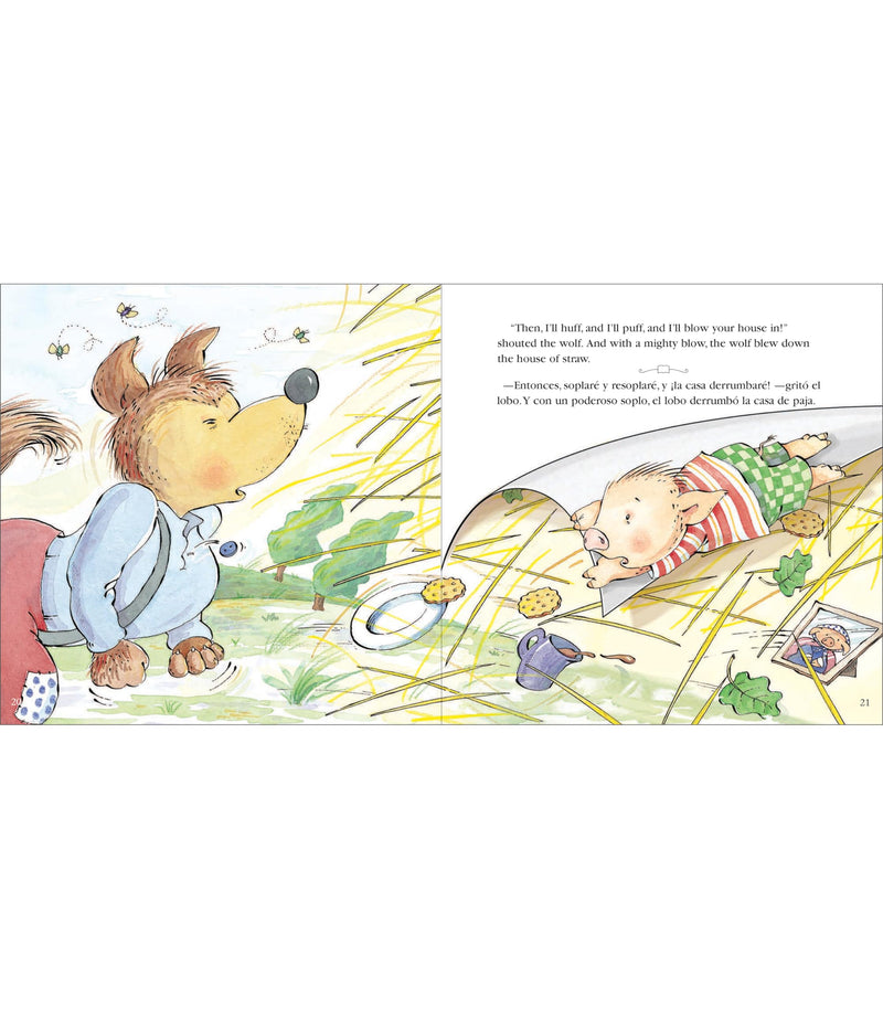 Carson Dellosa Keepsake Stories Classic Children's Fairy Tales in Spanish and English Book Set, The Three Little Pigs, Little Red Riding Hood, Goldilocks, Jack & the Beanstalk Bilingual Books for Kids Bilingual Set 1