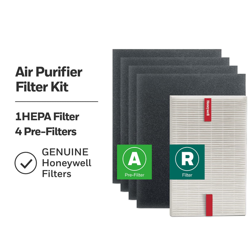 Honeywell HEPA Air Purifier Filter Kit, Includes 1 HEPA R, 4 A Pre-Filters