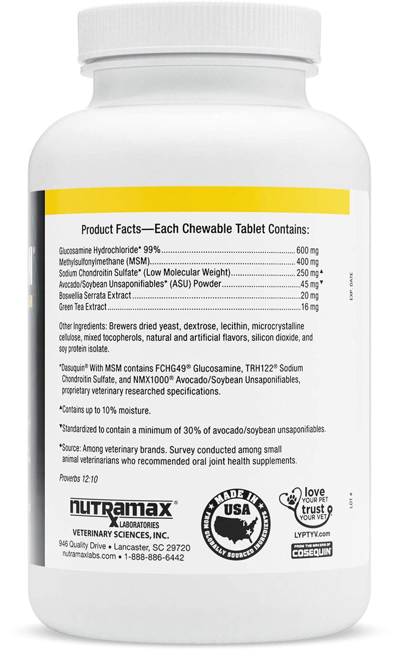 Nutramax Dasuquin with MSM Chewables, Large Dog Small/Medium Dog 150 COUNT - PawsPlanet Australia