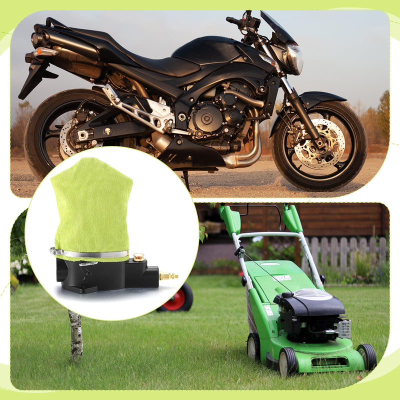 Pneumatic Air Spark Plug Cleaner Sand Blaster Plug Cleaner Tool Cleaning with Blasting Abrasive Material and Fabric Cleaner Bag for Remove Carbon Buildup Motorcycles, Lawn Mowers, Vehicles