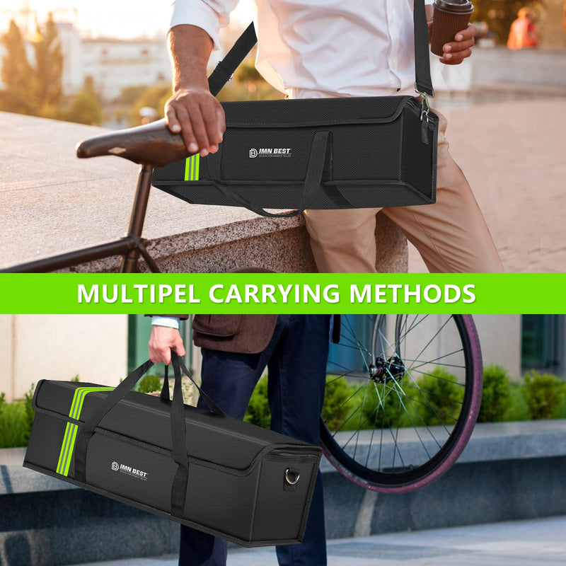 Ebike Battery Bag Fireproof, Waterproof & Explosion-proof Lipo Safe Bag for Storage, transport, charging 19.5 inch