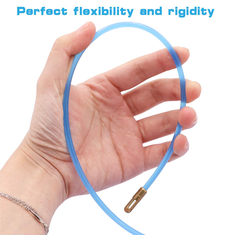 65 Feet Fish Tape Wire Puller Through Wall, Electrical Fish Tape Pull Push Kit 65 Feet