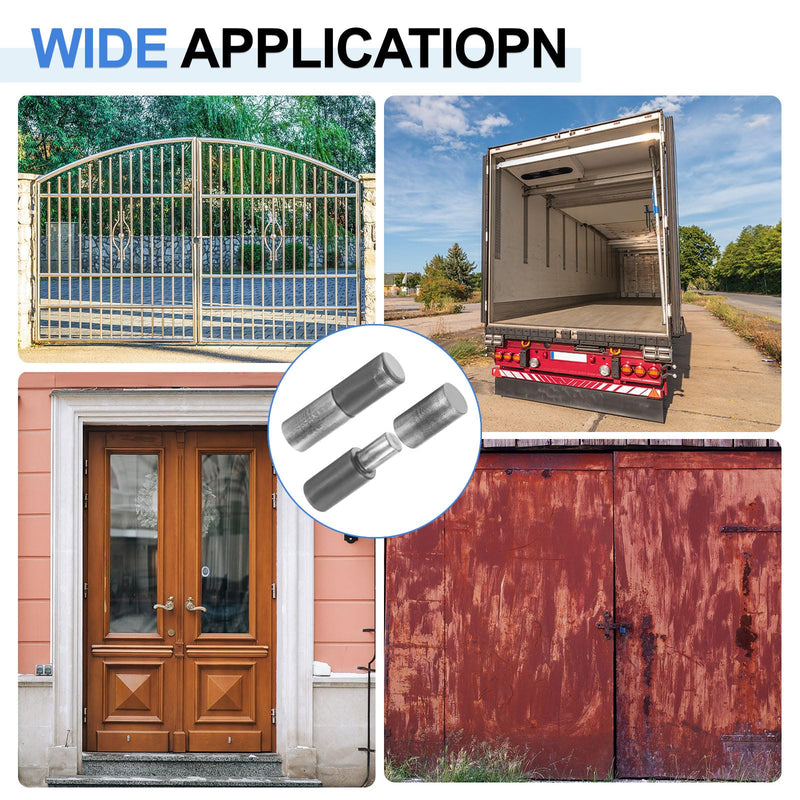 uxcell 4Pcs Weldable Barrel Hinges, 3" x 3/4" Carbon Steel Heavy Duty Detachable Weld on Door Hinges for Metal Gate Swing Door Trailer Ramp 4 3" x 3/4"