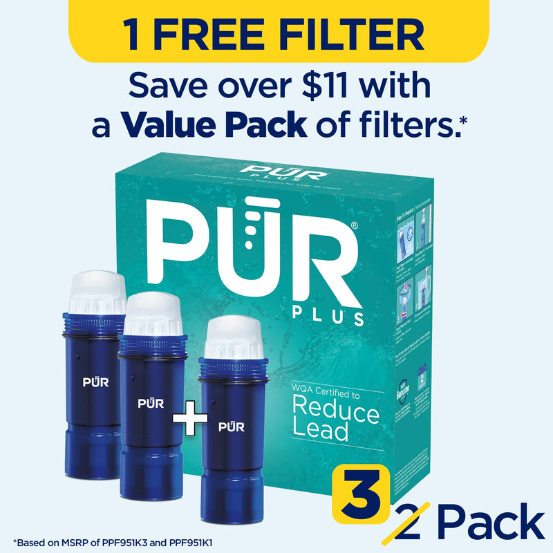 PUR PPF951K3 Replacement Filter, 3 Count, Blue 3 PACK