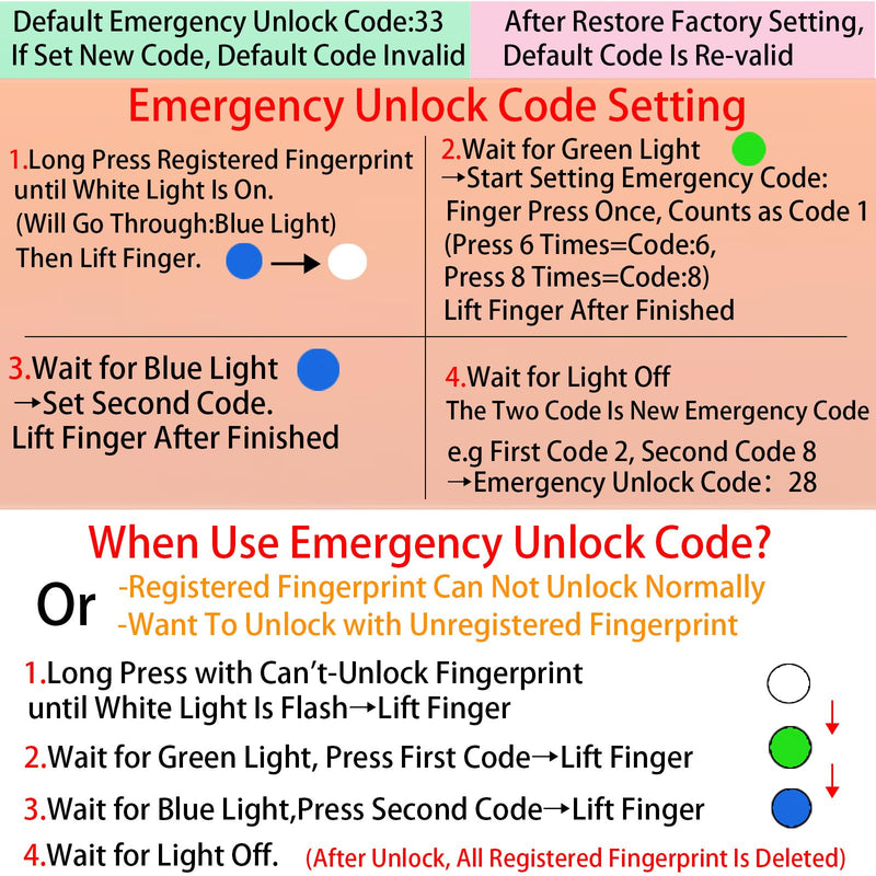 Fingerprint Refrigerator Lock Child Safety USB Backup Key for Cabinet French Drawer Freezer Window, RV Fridge Smart Biometric Cable Latch Babyproofing for Adult Kid Pet,No Drill Easy Install