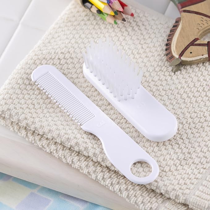 Kai Baby Hair Set, The brush is made of soft nylon bristles, and the comb has a gentle spherical finish - NewNest Australia