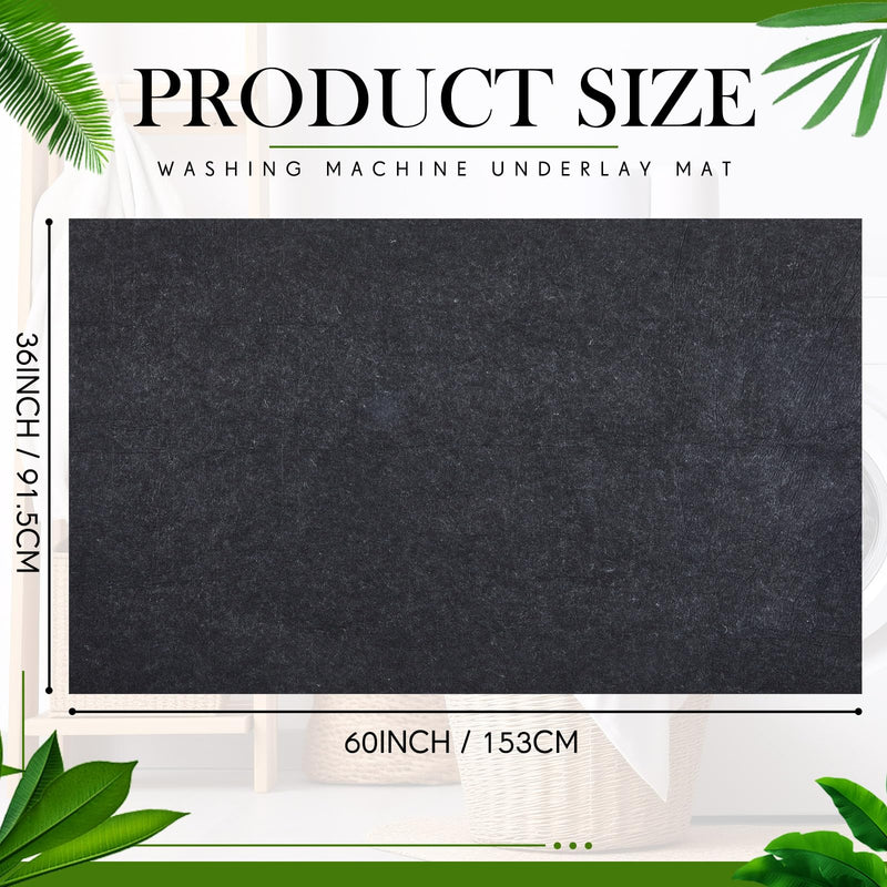 Under Washing Machine Mat 60 x 36 Inches Absorbent Waterproof Floor Mat for Fridge Refrigerator Floor Protector Freezer Mat for Washer Dryer Washing Machine Home Appliance, Noise Reducing