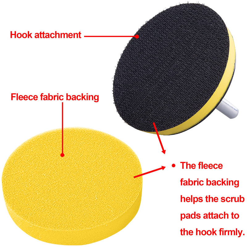 SIQUK 16 Pieces Buffing Pads 6 Inch Car Polishing Pad Kit Foam Polish Pads Wax Buffer Polisher Attachment for Drill