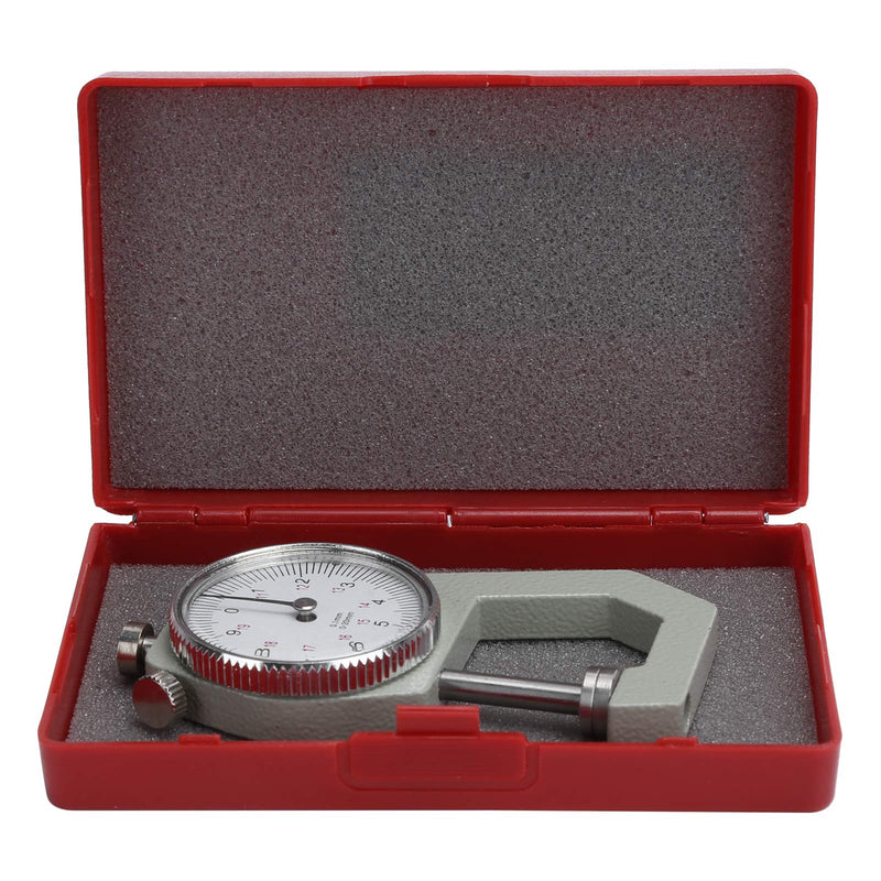 Joyzan Dial Thickness Gauge, Portable Measuring Thickness Tester Accuracy | Flat Pointed Head Meter Precise Reading Indicator Tool 0 to 20mm Jewelry Leather Board Cloth Sheet Paper Film Wire 0.1mm