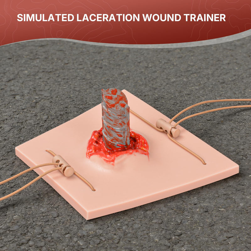 Wound Packing Trainer, Wearable Puncture Wound Trainer for Realistic Wound Dressing Practice, Foreign Object Wound Care Training Simulator