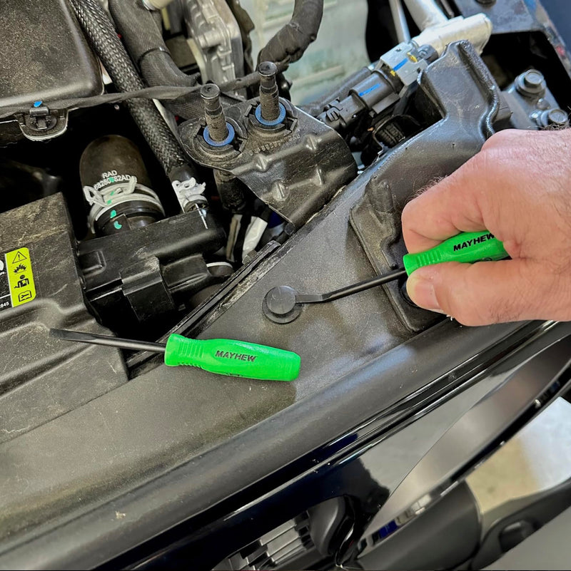 Mayhew Tools 31093GN Mini Heavy Duty Pry Bar, 2-Piece Set, Green