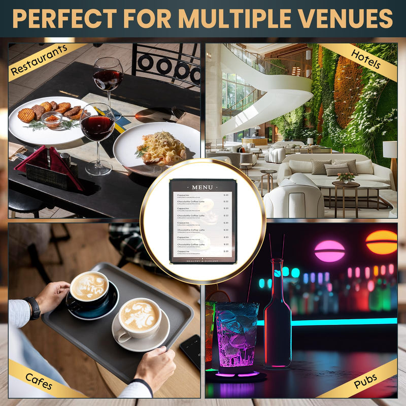 8.5 x 11 Inch Menu Covers, 10 Pack 1 Page 2 View Menu Sleeves Clear View Menu Holder for Kitchen, Restaurant Supplies, Drink, Wine Menu