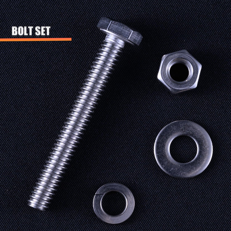 1/4-20 x 5 Hex Bolt Set, Fully Threaded Stainless Steel 18-8, Plain Finish 1/4-20 x 5" Hex head
