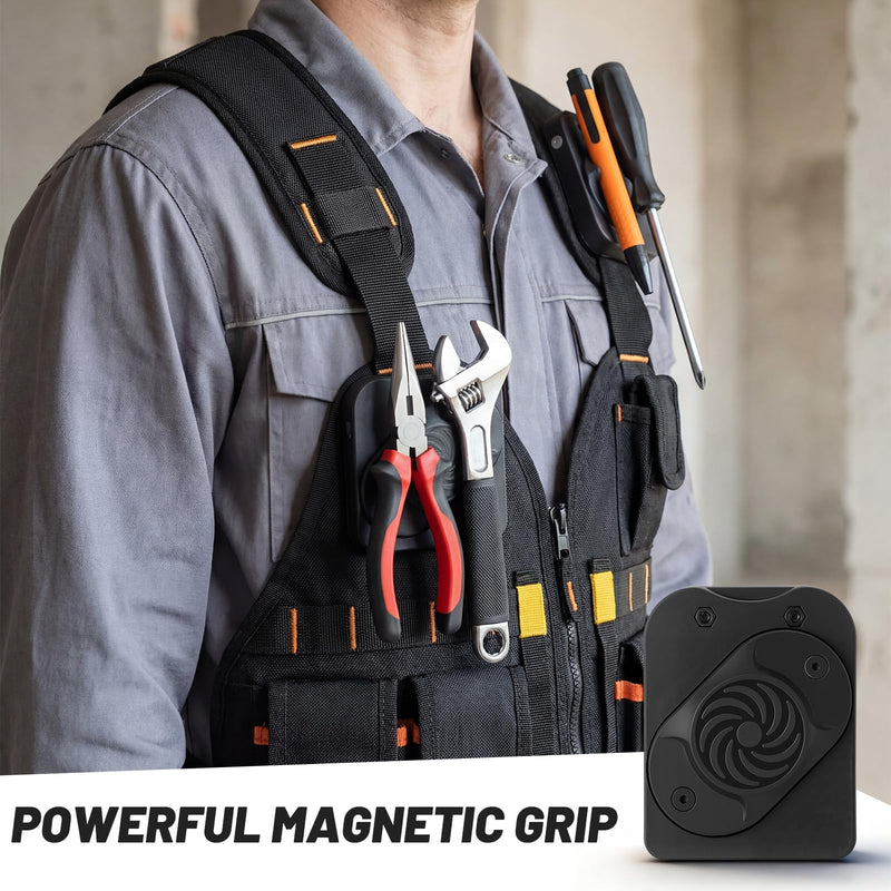 2 Pack Magnetic Tool Holder Magnetic Belt Clip Holster for Hammer, Wrench, Screws, Nails, Pliers, Spanner, Drill Bits, Hardware, Small Fasteners and Parts, Sockets Accessories