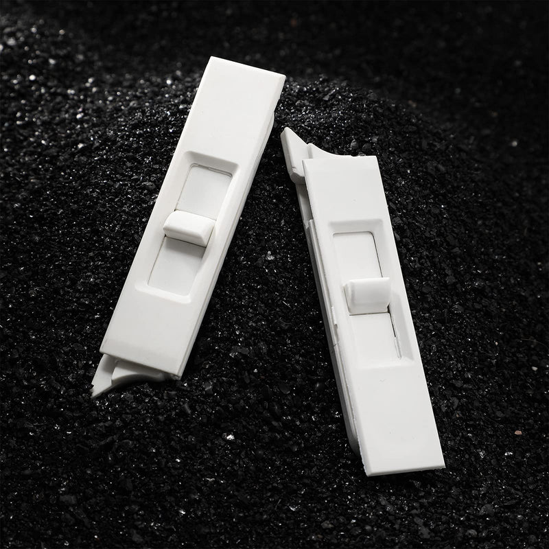 Tilt Latch Pairs White Plastic Construction Snap-In Latch Pairs Spring Loaded Sliding Window Tilt Latch for Home Window Accessories (8) 8
