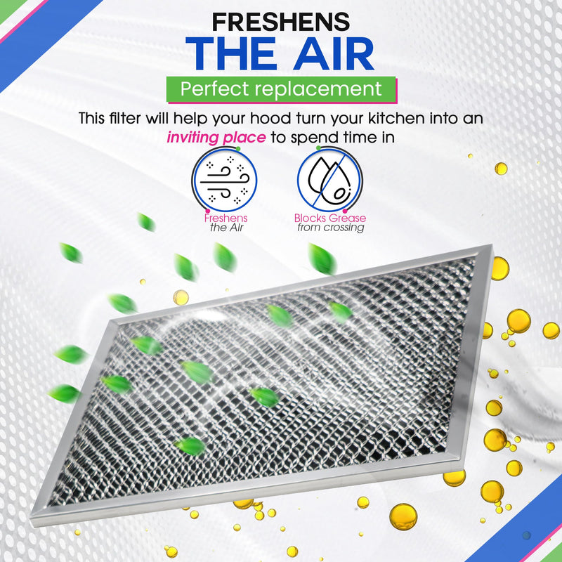 Range Hood Filter 10.5 x 8.75 Inch Fits 41F 97007696 Broan Range Hood Filter Replacement for Ductless Stove Hood Vent Filter - Charcoal Grease Combo For Hood Filters & Freshens Kitchen Oven Air (1-Pk) 41F 1-Pack
