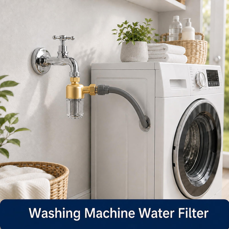 2 Pack Washing Machine Water Filter 50 Micron Brass Inline Filter