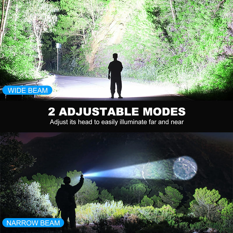 Rechargeable Led Flashlight High Lumens - 99,000lm Bright Powerful Flash Light with 5 Modes, Waterproof Handheld Linterna for Home, Camping(3 Packs)