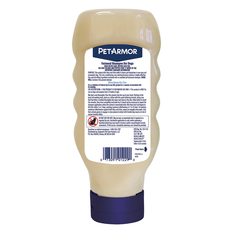 PetArmor Flea & Tick Protection Oatmeal Shampoo for Dogs, Hawaiian Ginger Scent, 18 oz Hawian Ginger Shampoo 18oz - PawsPlanet Australia