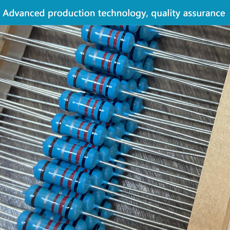 3120pcs 156 Values Metal Film Resistor Kit Minidodoca 1 Ohm-10M Ohm 1/4W 0.25 watt ±1% Tolerance Fixed Resistors Assortment Kit RoHS Compliant 100 1000 1k 10k 100k ohm Resistor Pack for DIY Projects 1/4 watt-156 values-3120pcs