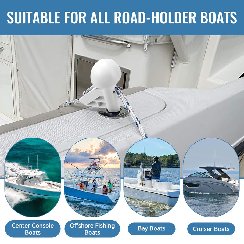 Boat Fender Rod Holder, Boat Bumper Holder, Fender Adjuster Hanger Versatile Docking Tool, Doubles as Boarding Exiting Handle, Boat Fender Accessories (2 Pack)