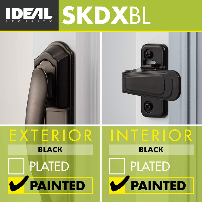 Ideal Security DX Pull Handle Replacement Set for Storm Door and Screen Door, Black