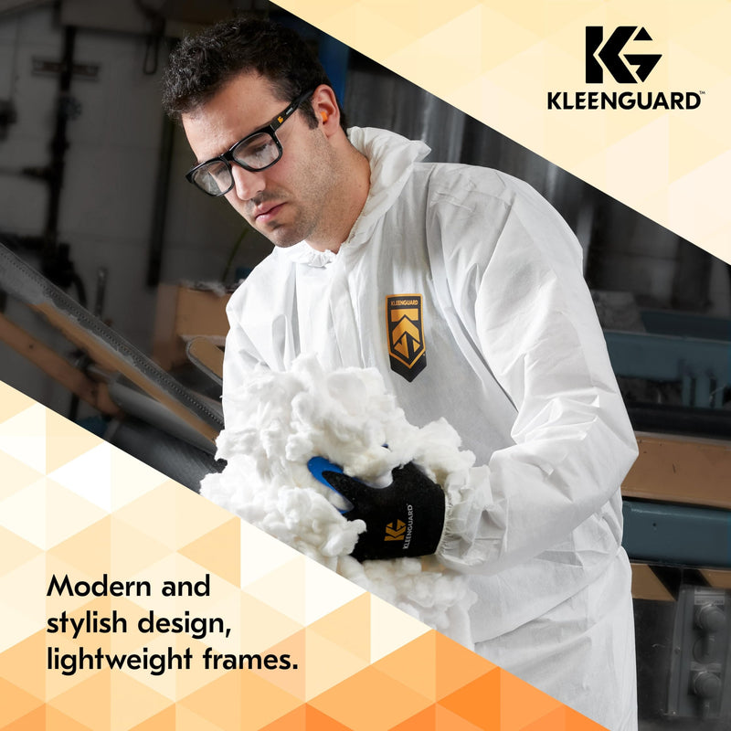KLEENGUARD™ V30 Maverick™ Safety Glasses (56567), Clear Lenses with KleenVision™ Anti-Fog coating, Black Frame, Carrying Case, Eyewear for Men and Women Black Frame/Clear Lenses