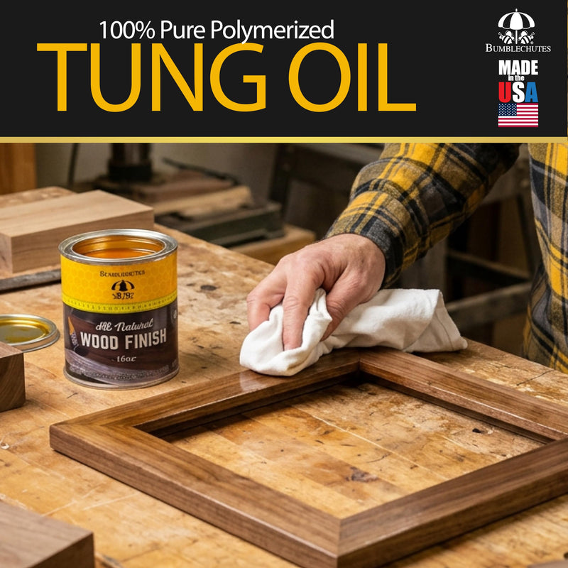 All-Natural Wood Finish Polymerized Tung Oil & Citrus Solvent for Wood 16oz