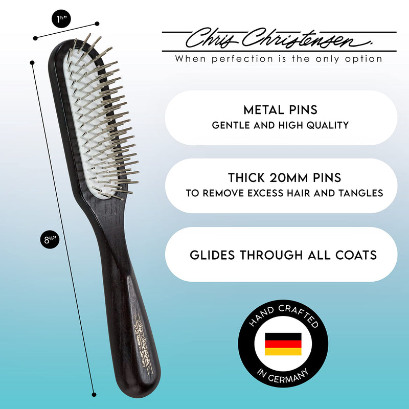 Chris Christensen Ice on Ice Detangle & Finishing Bundle: Detangler Spray for Elasticity & Strength + 20mm Slip Dematting Brush for Smooth Coats - PawsPlanet Australia