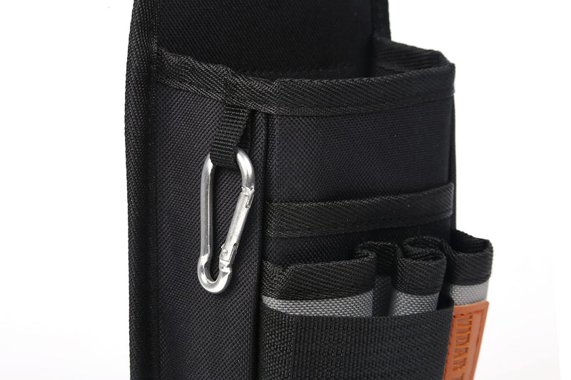 Small Tool Pouch with Belt Clip,Tool Belt Pouches,Electrician Tool Pouch.Mini Organizer Pocket Attachment for Tool Belt,5 Pockets and Heavy-Duty Metal Belt Clip Attachment.… 5 IN