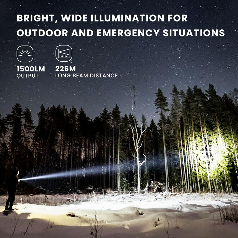 sofirn ST1 EDC Flashlight Rechargeable, 1500 Lumens Bright Flat Flashlight with Simple UI, IPX7 Waterproof Outdoor Pocket Flashlight for Camping Dog Walking, Gift for Him Husband Dad Black