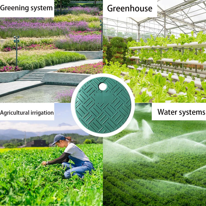 2PCS Sprinkler Valve Cover Irrigation Valve Box Cover Lid for Sprinkler Irrigation System Round Valve Overlapping Covers for Garden Outdoor Lawn Yard Sprinkler(6in) 6inch