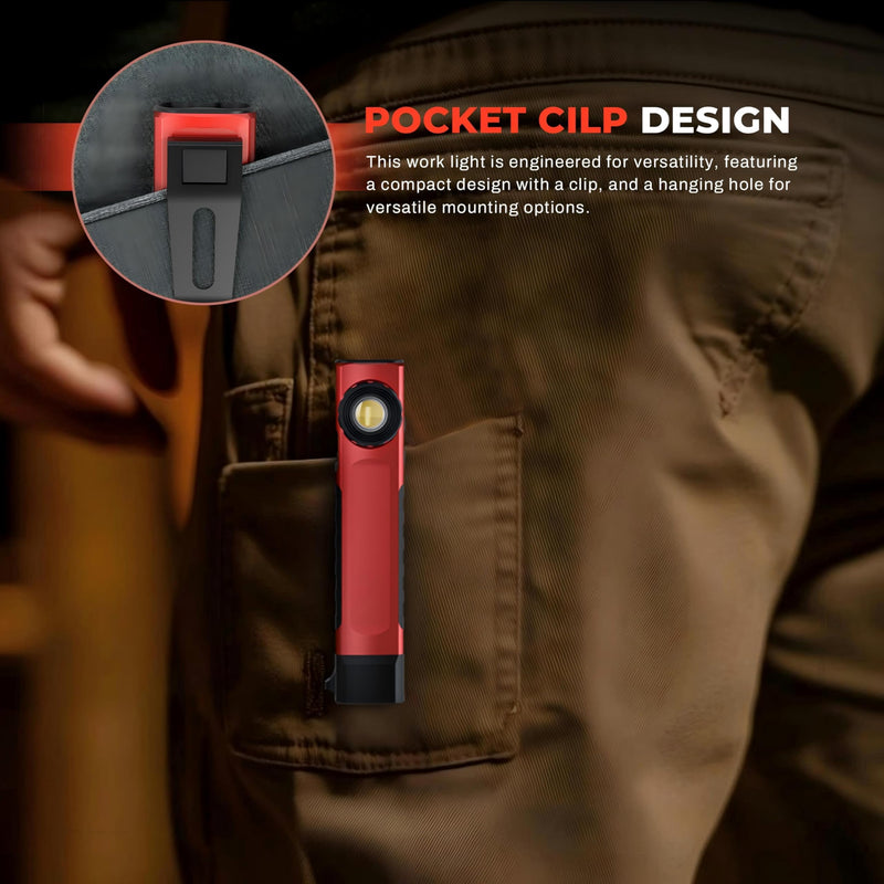 Anhay Rechargeable Flashlights 1500 Lumens EDC Flat Flashlight with 8 Modes, Pocket Flashights Waterproof, Magnetic Small Flashlights Powerful for Checking, Working, Camping, USB-C Charging