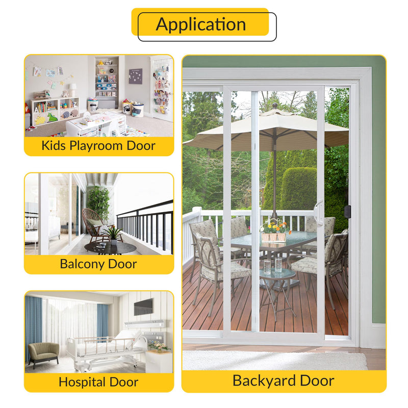 Brixwell Patio Door Handle Assy No Key, Aluminum Material, Black Finish, 3-15/16" Hole Centers, 1-15/32" Backplate Length, Universal Handing, Included Mounting Hardware, Sliding Glass Door Pull