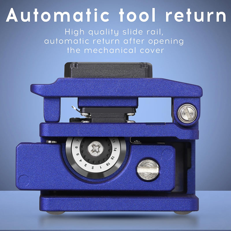 Fiber Termination Tool Kit, X5 Fiber Cleaver 5-in-1 FTTH Fiber Tool Set | 3-Hole Wire Stripper & Leather Cable Stripper, Portable Fiber Optic Cutting Tools, for Network Wiring, Fusion Installation BAOSHLA 5-Piece Fiber Optic Termination Tool Set