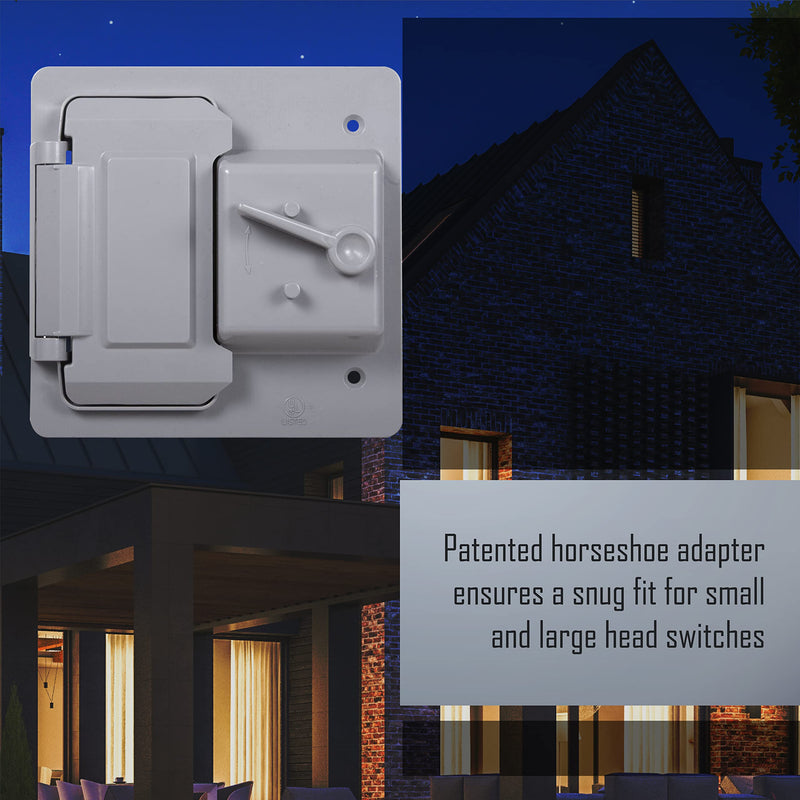 BELL PTC521GY 2-Gang Toggle Switch/Device Nonmetallic Weatherproof Cover, Gray