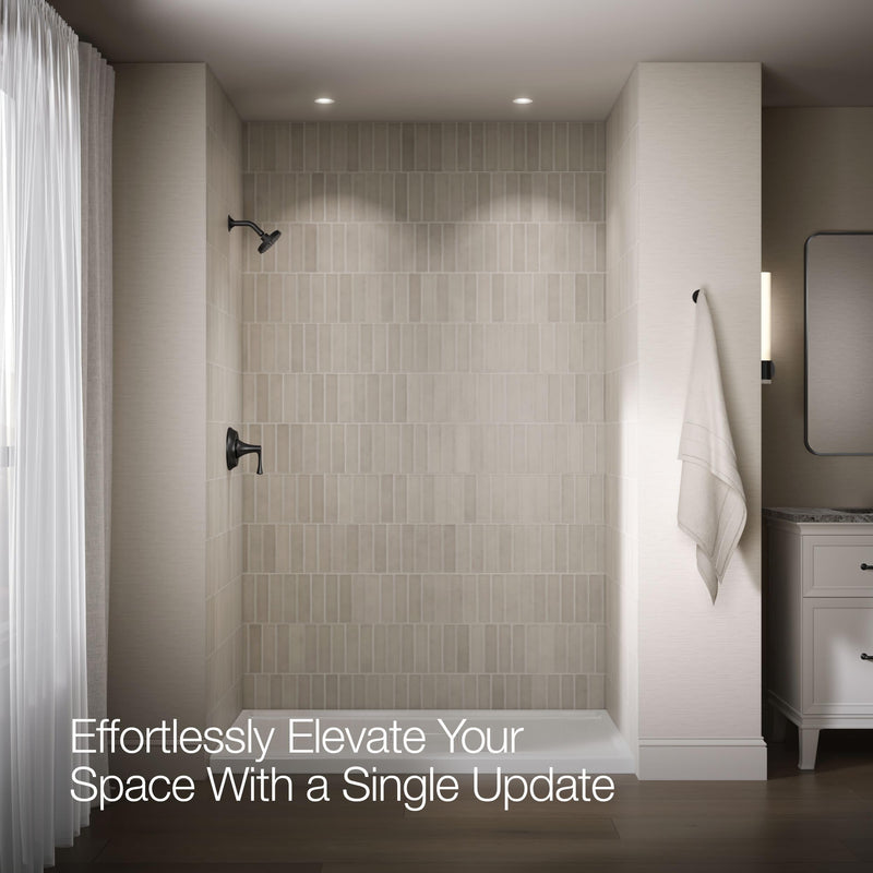 Kohler TLS35938-4-BL Buckley™ Rite-Temp® shower trim kit, without showerhead, Matte Black Rectangular