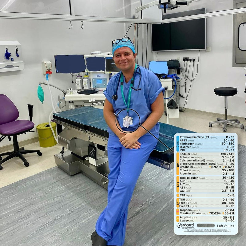 STATRef Badge Card Set: Labs, EKG, Glasgow Scale, SBAR & Ruler | Essentials for Nursing Students, RNs, and Medical Assistants 4 Card Set