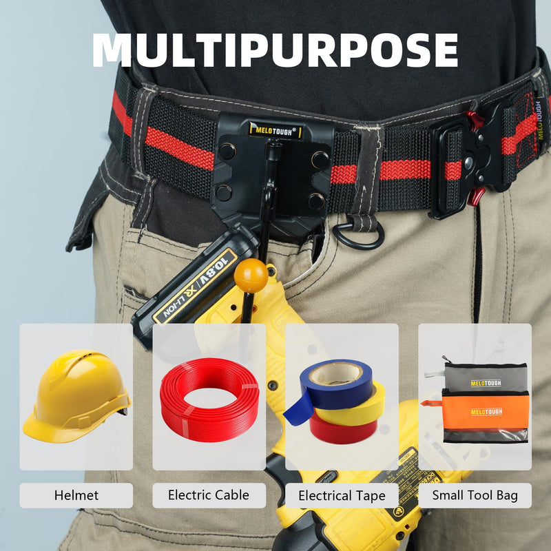 MELOTOUGH Tool Belt Hook,Tool Holster,Drill Belt Holder,Cordless Drill Holster Single (Black)