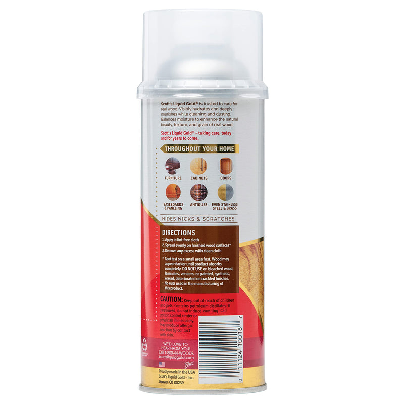 Scott's Liquid Gold 14 oz. Wood Cleaner, 14oz, LiquidCan, Multicolor (P14) Wood Care 14 Fl Oz (Pack of 1)