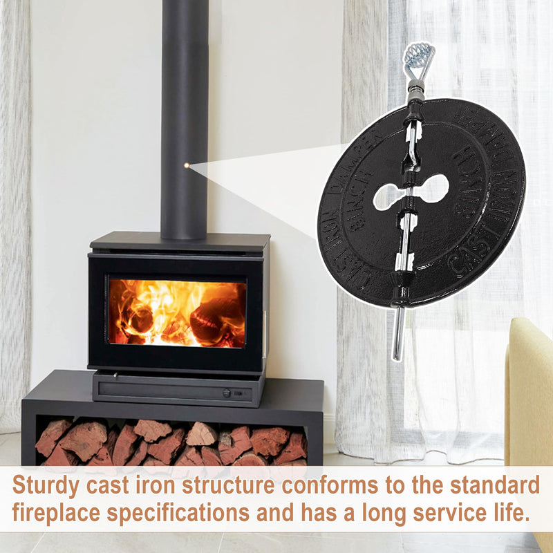 BM0053-A 8 Inch Cast Iron Stove Pipe Damper