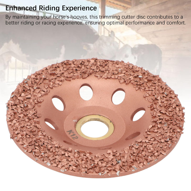 Hoof Trimming Cutter Disc, Groove Disc for Trimmed Hooves, Designed with a Ti Coating, 100mm Diameter, Prevent Injuries to Livestock, Suitable for Cattle, Horses, Sheep