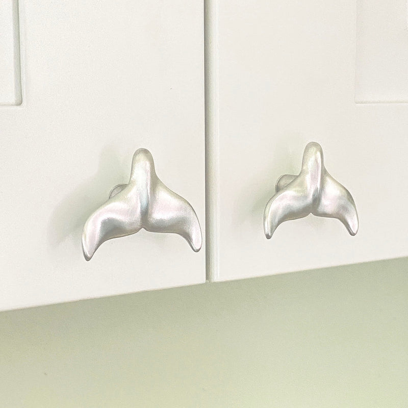 Costello Coastal Knobs- Whale Tail Cabinet Knobs 2-Pack | Artist Pewter Collection | Kitchen, Bedroom, Living Room, Bathroom Cabinets and Drawers Hardware