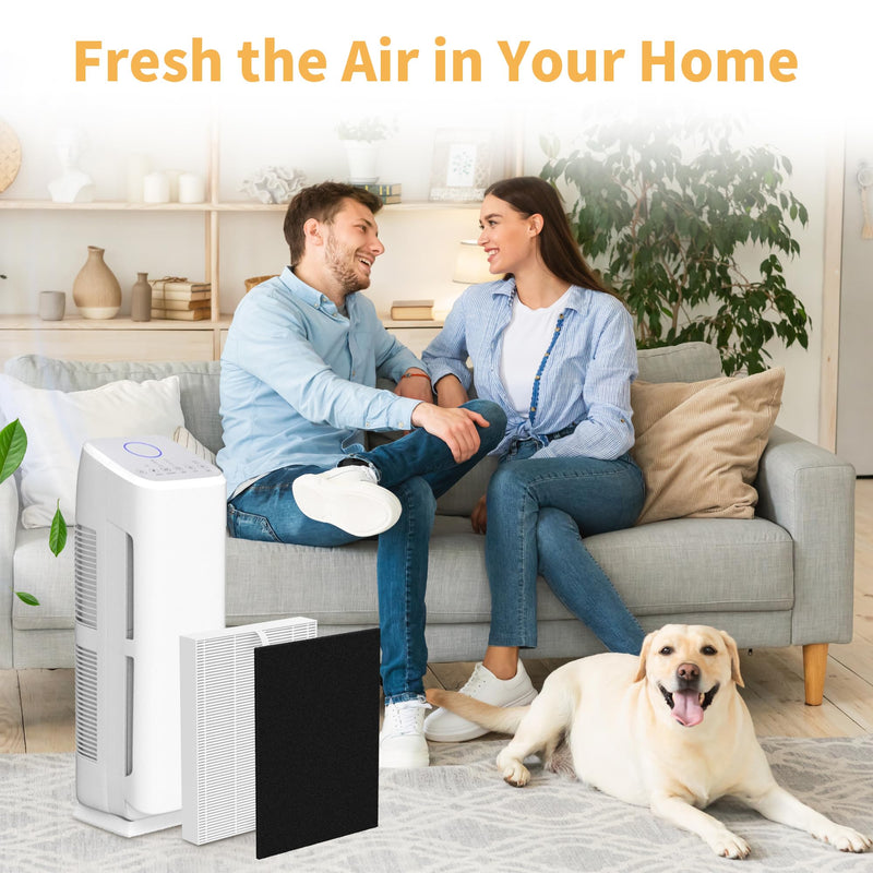 4Pcs 2Sets AP-1216-FP Repacement Filter Compatible with Coway AP-1216L Air Cleaner Purifier 4HEPA+8Pre-filters
