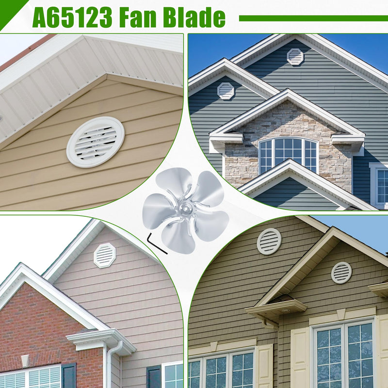 A65123 Attic Exhaust Fan Blade Replacement Propeller 12 Inch Dia. 5 Blade
