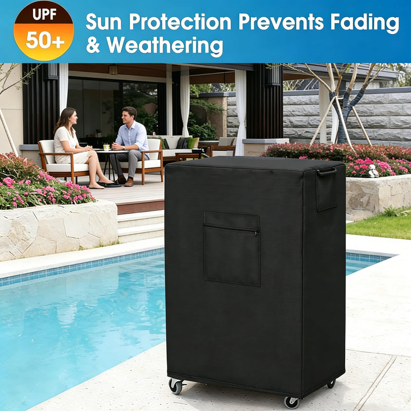 Evaporative Cooler Cover for Hessaire MC37M / MC37V 3100 CFM Portable Evaporative Cooler, 600D Waterproof Outdoor Portable Swamp Cooler Cover for Hessaire Outdoor Air Conditioner - 25" X 18" X 38" 25" X 18" X 38"